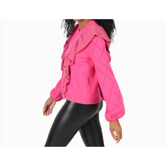 NEW EMILY MCCARTHY lillian sweater in fuchsia - Picture 2 of 4